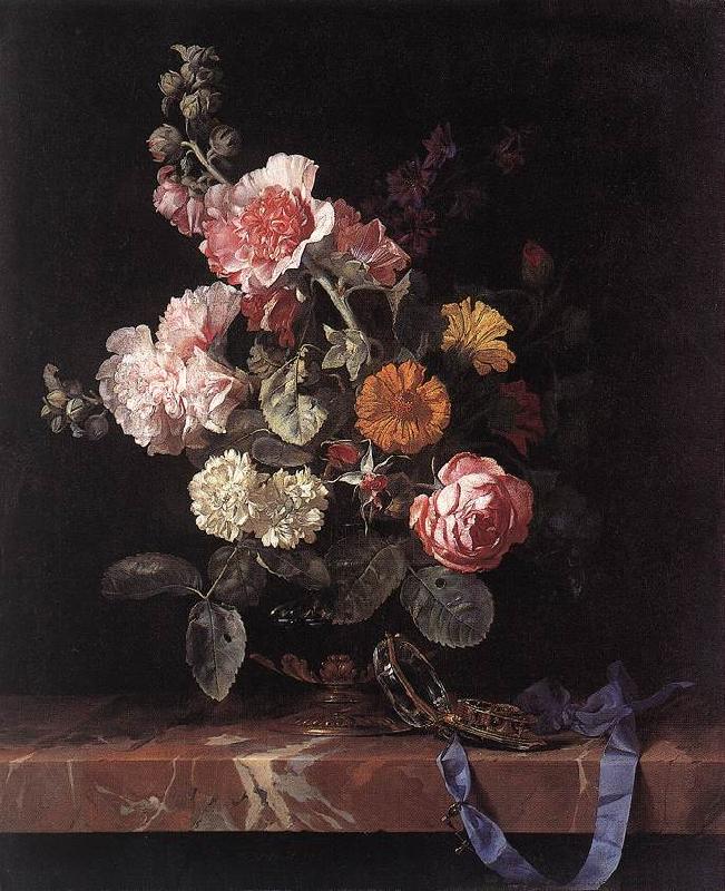 Willem van Vase of Flowers with Watch Sweden oil painting art
